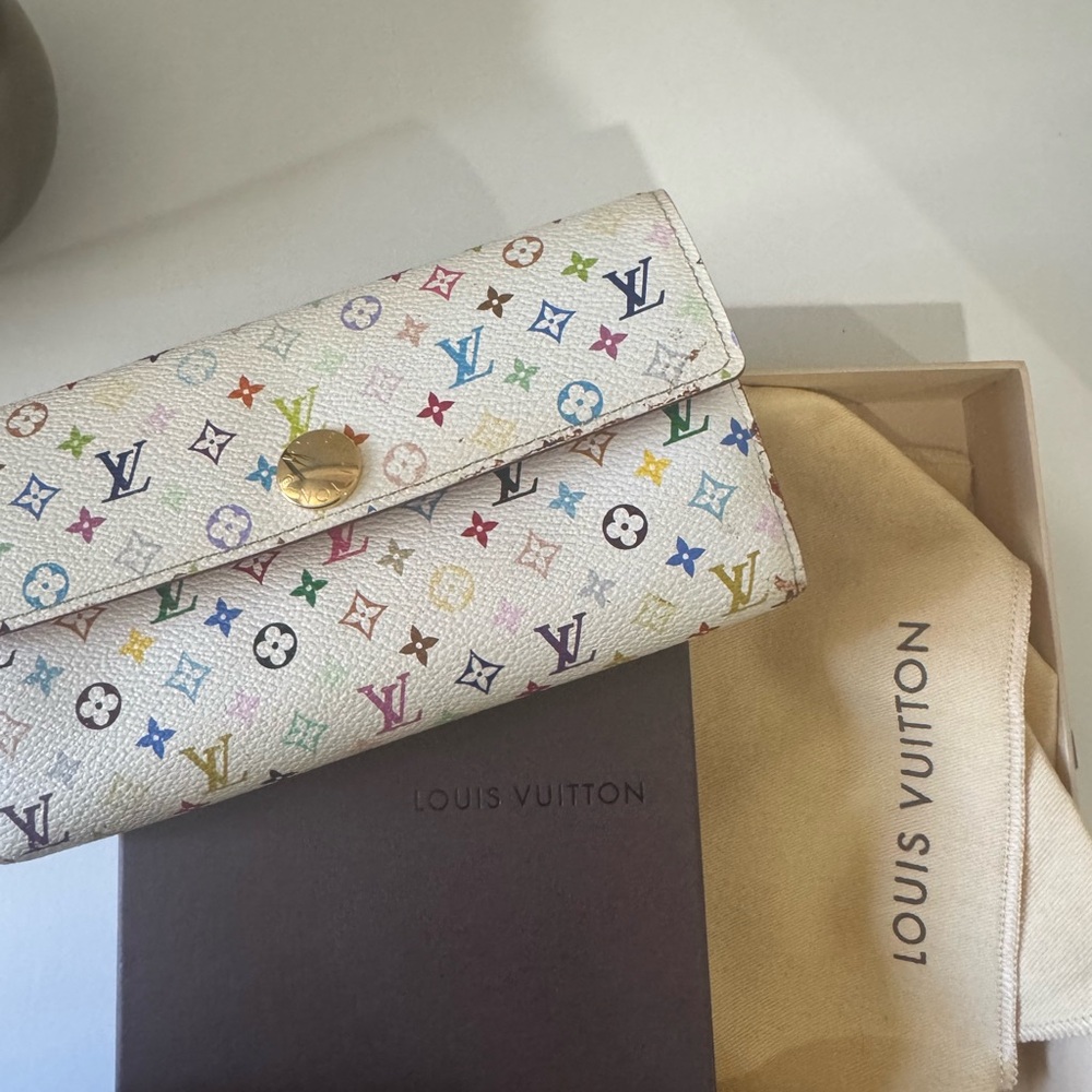 Louis Vuitton White Multicolore Wallet
